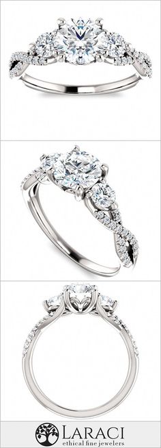 three different types of engagement rings