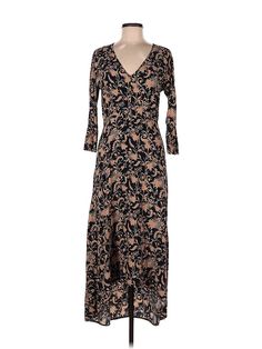 Zero + Maria Cornejo Casual Dress Size: 8 Brown Dresses - used. 95% Silk, 5% Spandex, Wrap, V-Neck, Paisley, Long, 3/4 Sleeve | Zero + Maria Cornejo Casual Dress - Wrap: Brown Paisley Dresses - Used - Size 8 Fitted Paisley Print Maxi Dress With V-neck, Fall Paisley Print V-neck Maxi Dress, Fitted Long Sleeve Paisley Print Maxi Dress, Fitted V-neck Paisley Print Dress, Fitted V-neck Dress With Paisley Print, Fall Paisley Print Maxi Dress With V-neck, Fitted Paisley Print Patterned Maxi Dress, Fitted V-neck Patterned Midi Dress, Fitted Long Sleeve Midi Dress With Paisley Print