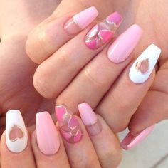 35.1k Likes, 612 Comments (prettylittlething Valentines Day Nails, Nagellack Trends, Valentine Nail Art, Valentine Nails, Heart Nail, Heart Nail Art, Nail Designs Valentines, Unique Acrylic Nails