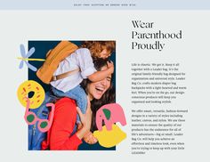 an article about the wear parenthood proudly program is featured in this page, which features images of parents and their children