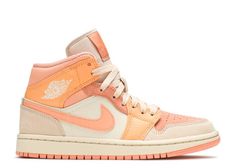 Wmns Air Jordan 1 Mid 'Apricot' - Air Jordan - DH4270 800 - atomic orange/apricot agate/terra blush | Flight Club Apricot Agate, Wmns Air Jordan 1, Apricot Orange