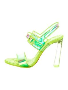 Christian Louboutin Leather Slingback SandalsGreenPrintedPVC TrimMultistrap & Buckle Closure at AnklesDesigner Fit: This style typically runs a half size to a full size small.Unfortunately, due to restrictions, this item may not be eligible for shipping in all areas. Modern Green Sandals For Party, Green Formal Sandals With Buckle Closure, Formal Green Sandals With Buckle Closure, Modern Heels With Adjustable Strap For Party, Green Slingback Sandals With Heel Strap For Evening, Green Slingback Sandals For Spring Party, Spring Green Slingback Sandals For Party, Green Ankle-strap Slingback Sandals For Party, Green Ankle Strap Slingback Sandals For Party