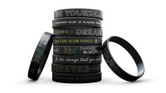 PRICES MAY VARY. This pack of 12 inspirational bracelets will help you become the best version of yourself and express your passion. This bulk pack of motivational bracelets is the perfect way to inspire young minds everywhere and encourage them to pursue their dreams. This pack contains 12 inspirational silicone bracelets with famous quotes including: "The best way to predict the future is to create it." (Abraham Lincoln) "Be yourself. Everyone else is already taken." (Oscar Wilde) "Be the chan 5th Grade Graduation Gifts, 5th Grade Graduation, Motivational Bracelets, Sweet Sixteen Parties, School Supply Labels, Rubber Bracelets, Inspirational Bracelets, Silicone Bracelets, Mad Scientist