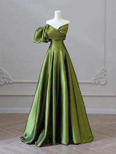 Item Descriptions: Product Code: DE595Length: Floor LengthFabric: SatinBack Style: ZipperBuilt-In Bra: YesShown Color: GreenIf you... Green Long Prom Dress, Prom Dress Green, Sweep Train Prom Dress, Satin Formal Dress, Beaded Party Dress, Floral Dress Formal, Tutorials Drawing, Floor Length Prom Dresses, Satin Evening Dresses