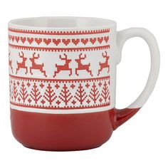 10 Strawberry Street Embossed Reindeer Mug 4-Pack Spruce up your holiday home décor with these friendly and festive mugs.   What You Get       (4) Embossed reindeer mugs Ceramic Mug Set, 10 Strawberry Street, Christian Art Gifts, Reindeer Sweater, Tabletop Accessories, Ceramic Spoons, Mug Set, Spoon Set, Holiday Home Decor