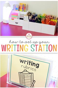 the writing station is an easy way to teach your students how to write and draw