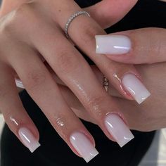 Short Acrylic Nails Square Simple Classy, Milky French Pedicure, Business Nails Classy, Classy Acrylic, Milky Nails, Polish Ideas, White Acrylic Nails, Classy Acrylic Nails