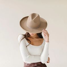 Distinctive + chic, the Maude is inspired by our love of neutrals. This hat is a classic fedora with a wide, pencil roll brim that you can dress up or wear casually. Style - Pencil Roll Brim FedoraMaterial - 100% Australian WoolDimensions - Crown: 11.5 cm + Brim: 9 cm Gigi Pip, Pencil Roll, Toddler Tops, Native Shoes, Wide Brim Fedora, Long Story, Halo Style, Judy Blue Jeans, Felt Hat