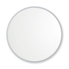 a white round mirror on a white background