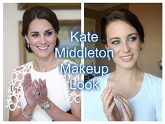 two pictures of kate middelton and make up look with the words'kate middelton makeup look '