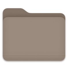 a brown folder with an empty file on it's front side, and the bottom section