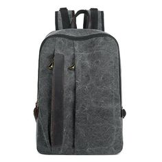 This Mens 14 Inches Laptop Canvas Backpack is perfect for carrying your laptop and other everyday items. It is made from high-quality cotton canvas and features adjustable straps, 2 front zipper pockets, and plenty of room for your laptop, books, and other items. It is lined with leather for added durability. Its rugged design and durability make it a great choice for any adventure.     ITEM DETAILS  Item Type: Backpacks 
Lining Material: Polyester 
Interior: Interior Compartment,Computer Interlayer,Interior Zipper Pocket,Cell Phone Pocket 
Closure Type: Zipper 
Main Material: Canvas 
Size:43 x 30 x 16 cm, fit 14 inches laptop 
Style: Casual Casual Canvas Backpack With Zipper Pocket, Rectangular Cotton Backpack For Daily Use, Casual Waxed Canvas Laptop Bag For Travel, Cotton Backpack With Zipper Closure, Large Capacity Cotton Backpack For Back To School, Back To School Large Capacity Cotton Backpack, Large Capacity Rectangular Cotton Backpack, Casual School Laptop Bag With Anti-theft Pocket, Casual Gray Backpack With Anti-theft Pocket