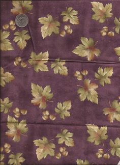 a purple background with yellow leaves and a penny on the bottom right corner is shown