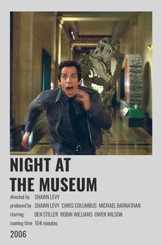 the poster for night at the museum shows a man holding a large object in his hand