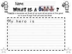 writing worksheet for kids with the words hero and hero written in black ink