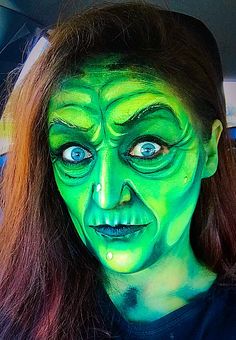 Witch Face Painting, Scary Witch Makeup, Halloween Face Paint Ideas, Halloween Face Paint, Dino Costume, Monster Makeup, Scary Witch