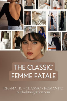 the classic femme fatale book cover with photos of women in black and white