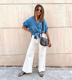 40+ Classy White Jeans Outfits For Ladies [2024]: What To Wear With White Jeans Alexandra Pereira, White Pants, Spring Summer Outfits, Look Chic