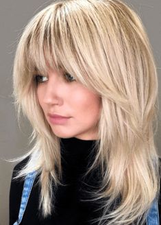 zammitneville Mid Length Blonde, Modern Shag Haircut, Rachel Williams, Medium Blonde Hair, Layered Hairstyles, Haircut Styles