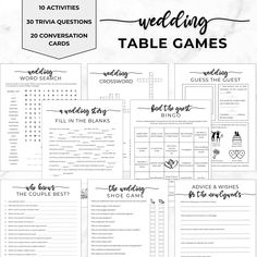 the wedding game is shown with text on it