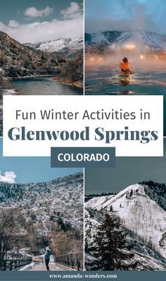 the words fun winter activities in glenwood springs, colorado