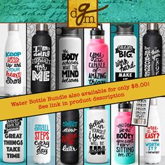 the water bottle bundle is available for only $ 1 00 each, see link in product description