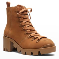 Brand New In Box Suede Combat Booties 2.3" Stacked Heel. Round Toe. Lace-Up Pull-Tab At Back Collar. Lugged Rubber Sole. Shutz Heel Combat Boots, Hazel Color, Leather Hiking Boots, Lug Sole Boots, Black Combat Boots, Lace Up Combat Boots, Zara Leather, Chunky Boots, Moto Boots