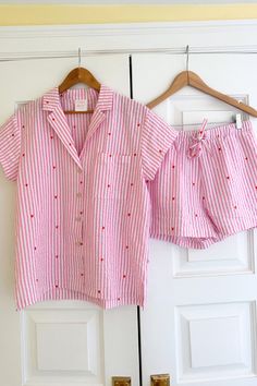 Short Pajama Set – STARFIT Preppy Pajamas, Stockholm Outfits, Pijamas Women, Summer Wishlist, Wishlist Ideas, Planet Love, Clothing Wishlist, Summer Shopping, Cute Pjs