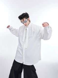 WN4698
■size(cm)





Length


Shoulder width


Chest


Sleeve length




M


76


54


132


67




L


78


55


136


68




XL


80


56


140


69




 
■model
179cm 　58kg　 XL
■material
100% polyester fiber Modern White Summer Shirt, Modern Oversized Shirt For Summer, Oversized Modern Summer Shirt, Modern Oversized Summer Shirt, White Modern Shirt With Relaxed Fit, Oversized White Collared Shirt, Modern Streetwear Summer Shirt, Modern Summer Streetwear Shirt, Modern White Shirt For Spring