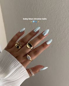 Check out what I found on Amazon! #ShopByInterest Baby Blue Chrome Nails, Baby Blue Chrome, Blue Chrome Nails, Baby Blue Nails, Nagellack Trends, Blue Chrome, Chrome Nails Designs, Summery Nails