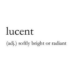 the words lucent and adj are written in black ink on a white background