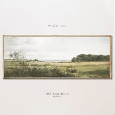 an old soul mood book with the title wide art