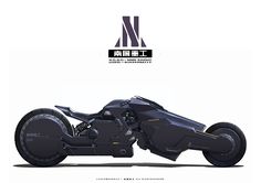 an image of a futuristic motorcycle in the middle of it's side view,