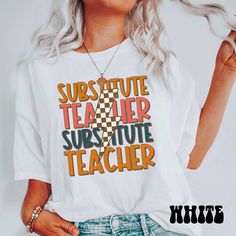 "This Comfort Colors Substitute Teacher Shirt is a stylish and comfortable tee for substitute teachers. It makes a great gift for substitute teachers, especially as a back-to-school gift, and celebrates their hard work and dedication to education. Save by bundling! We offer these great discounts on bulk orders: - 25% on 5+ items (use code BUNDLE5) - 30% on 10+ items (use code BUNDLE10) - 35% on 20+ items (use code BUNDLE20) ➭ How to Order 1. Choose your shirt size & color options. 2. Select the Funny Substitute Teacher Shirts, Substitute Shirts, Substitute Teacher Shirt Ideas, Substitute Teacher Shirts, Substitute Teacher Outfits, Substitute Ideas, Science Teacher Shirt, Computer Teacher, Coding Shirts