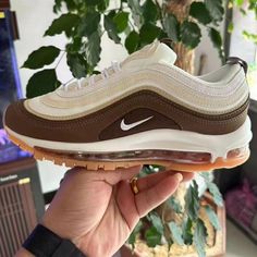 No Box Brand New Never Worn Nike Air Max 97 Air Max 97 Outfit Men, Brown Nike Air, Air Max 97 Outfit, Nike Shoes Men, Heart Shoes, Men Cream, Nike Air Max Tn, Cute Nike Shoes, Brown Outfit