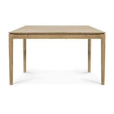 a small wooden table with two legs and a square top, on a white background