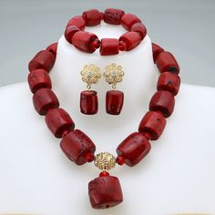 This is for high quality  handmade Nigerian Wedding jewelry , it takes 3-5 days for the production Elegant Red Beaded Jewelry, Red Polished Beads Jewelry For Formal Occasions, Red Beaded Jewelry For Anniversary, Formal Red Jewelry With Polished Beads, Adjustable Red Jewelry With Stones, Formal Red Polished Beaded Jewelry, Adjustable Red Stone Jewelry, Elegant Red Bridal Set For Marriage, Traditional Polished Beads Jewelry For Marriage