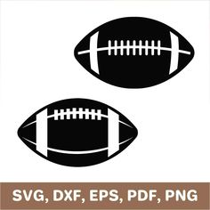 two footballs svg, dxf, eps, png files for cutting