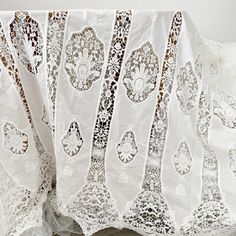 "This fabric is a graceful , first quality pure cotton lace fabric, fully embroidered and crocheted, which has a very high demand for machines . * Crochet Floral embroidered lace fabric: ivory in color  . two borders embroidered on symmetrical little flower. * Width 51 inch (130cm), listed for 35'X51\" (90cm x 130cm). that is a full yard , more buying it will be cut as one piece . Gorgeous lace fabric ,perfect for wedding dress, bridal gown , curtain, party apparel etc. * Wholesale accetpable ! White Cotton Lace With Lace Patchwork, White Cotton Lace With Patchwork, Bohemian White Cotton Lace, White Cotton Lace In Bohemian Style, White Crochet Lace Cotton Lace, White Crochet Lace Cotton, Cotton Lace Fabric, Boho Bridal Dress, Fabric Curtains