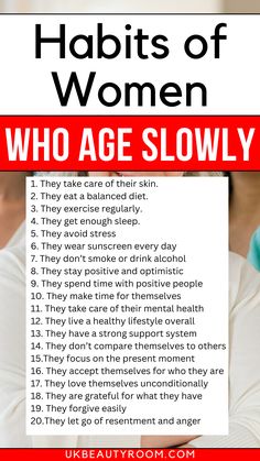 Click on the link for more tips from women who age slowly.