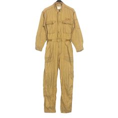 Vintage Toyota coverall in mustard colour. One piece workwear with printed logo at the back. Still in good condition EXCEPT some washable dirts. SEE THE PICTURES FOR MORE DETAILS. CONDITION : 6.9/10 MEASUREMENT Thigh : 12 inch Bottom Length : 40 inch Knee : 9 inch Waist : 34 inch Inseam : 27.5 inch  Leg Opening : 6.5 inch  Front Rise : 13 inch  Pit : 21 inch  Length : 22 inch  Shoulder : 20 inch  Sleeve : 21.5 inch  Size On Tag : L Recommended Size : L PAYMENT We accept PayPal only. The item will be ship 3-5 days once the payment has been made. NORMAL SHIPPING FEDEX USUALLY AROUND 7-21 DAYS BEFORE REACH THE DESTINATION. EXPRESS SHIPPING  DHL USUALLY AROUND 5-7 DAYS BEFORE REACH THE DESTINATION. *NOTES TO BUYERS* PLEASE DO NOT RELY ON THE SIZE OF THE TAG, SOME OF THE SIZE MAYBE DIFFERENT FO Long Sleeve Overalls With Pockets For Outdoor, Retro Workwear Overalls, Cotton Overall Outerwear For Work, Retro Long Sleeve Overalls For Work, Cotton Overalls For Work, Khaki Long Sleeve Utility Overalls, Worker Jumpsuit, Vintage Toyota, Japanese Logo