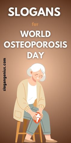 Discover a collection of powerful slogans for World Osteoporosis Day! These inspiring messages aim to raise awareness about bone health and encourage action to fight osteoporosis. Share them to support stronger bones and healthier lives worldwide. 🦴✨ Osteoporosis Creative Ads, Osteoporosis Day Poster, Osteoporosis Nursing, Slogan About Calamities, Osteoporosis Prevention, Environmental Conservation, Inspirational Message