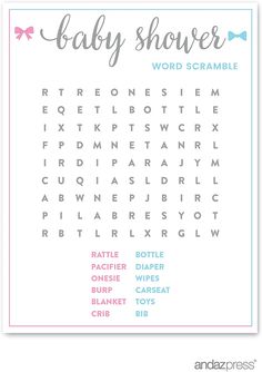 Team Pink/Blue Gender Reveal Baby Shower Games & Fun Activities-Set of 1-Andaz Press-Word Search- Pink Blue Gender Reveal, Baby Shower Games Fun, Blue Gender Reveal, Baby Corner, Table Easel, Baby Shower Wording, Team Pink, Party Sign, Baby Shower Planning