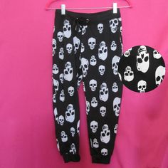 No Haggling Inseam-20,Ankle-8,Elastic Waist-28,Hips-36,Rise-9 Nwt Stretch Halloween Creepy Spooky Goth Gothic Cropped Crop Capri Pants Drawstring Jogging Sweatpants Cotton Track Black Skull Pants, Skeleton Sweatpants, Goth Pjs Skull Pants Pack, Skull Pajama Pants, Skull Sweatpants, Skull Pants, Goth Pants, Chambray Pants, Gothic Pants