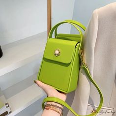 Bird in Bag - Bag female new small package vertical paragraph cell phone bag crossbody shoulder fashion female bag Green Square Phone Bag, Cell Phone Bag, Fashion Female, Street Trends, Bird In Bag, Save The Planet, Square Bag, Waist Bag, Phone Bag