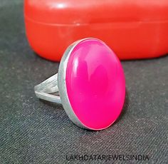 Fuchsia Hot Pink Chalcedony Ring - Bezel Ring - Pink Stone Ring- Chalcedony Jewelry -Pink Chalcedony Ring -925Sterling Silver Ring for Women ★PRODUCT-DETAIL★ SKU:- LJ-5263-PCR PRODUCT:- Ring GEMSTONE:-Pink Chalcedony GEMSTONE SHAPE:- Large Oval ITEM-Statement Ring METAL:- 925 Sterling Silver METAL PURITY:- 925 ★ Please Visit My Shop- https://www.etsy.com/in-en/shop/LAKHDATARJEWELSINDIA?ref=seller-platform-mcnav ★For Certification★ >5 days extra processing days >IGI certificate: Diamond Jewelry ( Disneyland 2024, Chalcedony Jewelry, Pink Stone Ring, Pink Stone Rings, Silver Ring For Women, Pink Chalcedony, 2024 Outfits, Chalcedony Ring, Ring Bezel