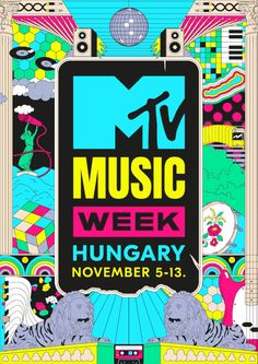 the poster for music week is shown