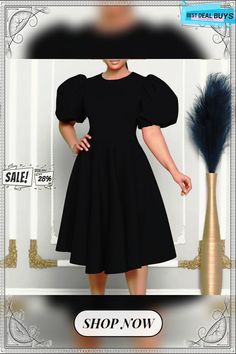 Plus Size Women's Summer Short Sleeve Maxi Chic Elegant Formal Party Gown Dress Solid Color Puff Sleeve Dress For Banquet, Puff Sleeve Dress For Banquet, Fitted Maxi Length Puff Sleeve Party Dress, Fitted Maxi Length Puff Sleeve Dress For Party, Party Puff Sleeve Maxi Dress, Spring Party Maxi Dress With Puff Sleeves, Summer Party Maxi Puff Sleeve Dress, Solid Color Short Sleeve Midi Dress For Banquet, Solid Color Short Sleeve Banquet Dress