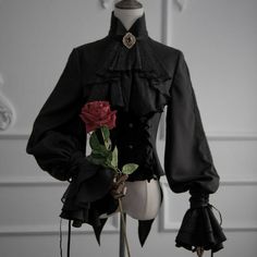 Victorian Outfits Female, Dark Ouji Fashion, Ouji Fashion Female, Victorian Blouse Outfit, Princecore Aesthetic, Gothic Ouji Fashion, Vampire Outfit Female, Vampire Aesthetic Outfit, Vampire Blouse