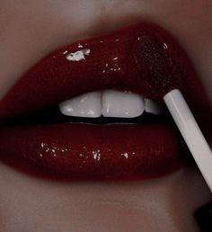 Dark Red Aesthetic, Lipstick Dark Red, Punk Girls, Nails Dark, Dark Red Lips, Cherry Wine, Dark Lipstick, Red Makeup, Dark Feminine Aesthetic